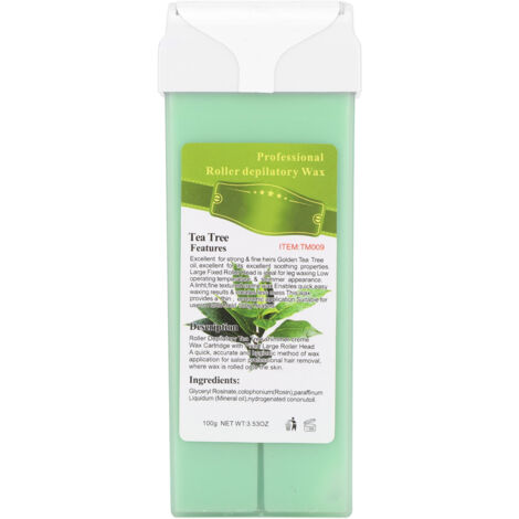 Rouleau de Cire Épilation 100g - Jambes, Corps, Maillot, Aisselles - Cire Épilatoire à l'Huile d'Arbre à Thé