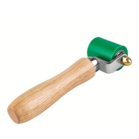 Rouleau de couture en silicone avec poignée en bois pour applications de soudure à haute température, pour membranes en PVC (vert)