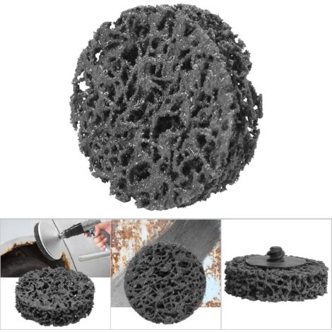 Rouleau de disques de polissage poly 50mm 2 pouces pour dérouilleur peinture meulage (Noir)