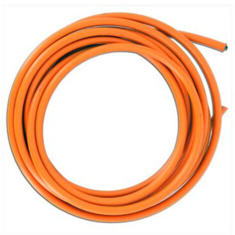 Rouleau de Durite Tressée Inox 5 Mètres Gaine Orange