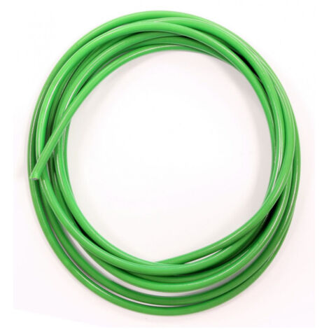 Rouleau de Durite Tressée Inox 5 Mètres Gaine Verte