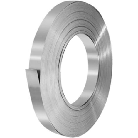 Rouleau de feuille d'acier inoxydable 304, épaisseur 0,05-1 mm, pour l'artisanat et l'équipement électronique, couleur argentée, 0,05 × 30 × 5000 mm