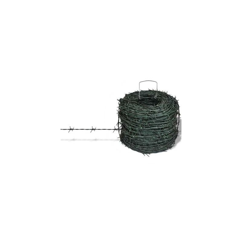 Xl Destock - Rouleau de fil barbelé clôture vert 100m