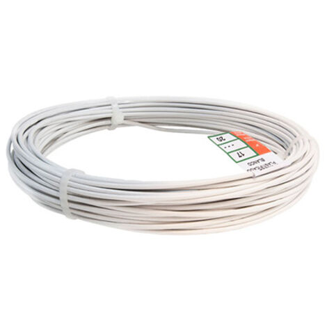 Rouleau de fil de fer enduit blanc 25 m