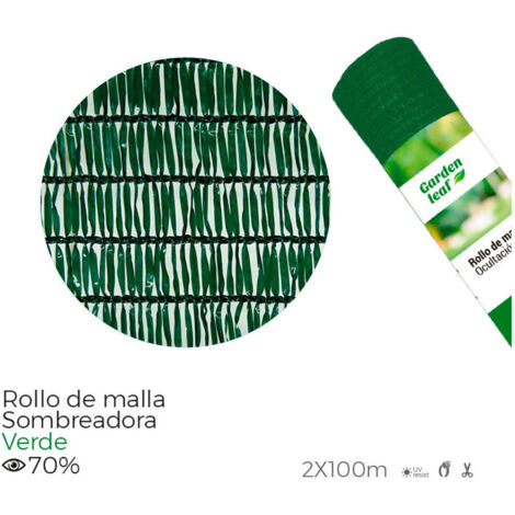 Rouleau de filet d'ombrage. couleur verte 70% 2x100m edm