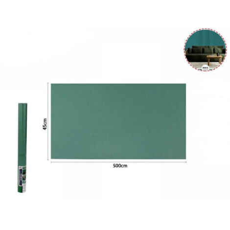 Rouleau de film adhésif vert foncé 45 cm x 5 m pour papier peint meuble 71114 -