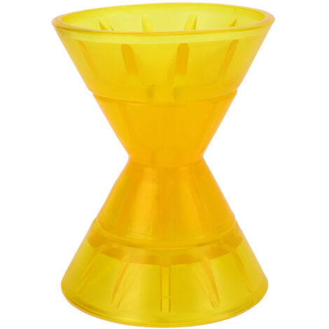 Rouleau de forme d'arc marin 3 pièces PVC jaune de réduction de tranée moulé pour remorque de bateau de camping-car RV