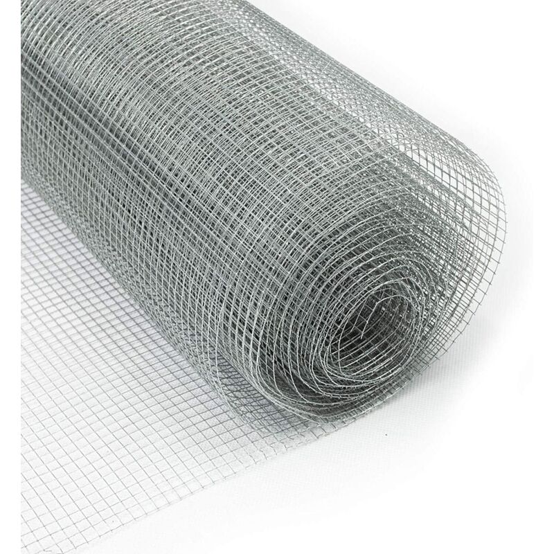 Grillage métallique à Mailles Fines Treillis en Rouleau Grillage pour Lapins, Grille Anti-Taupes Mailles : 6,3 x 6,3 mm 50 cm x 10 mètres