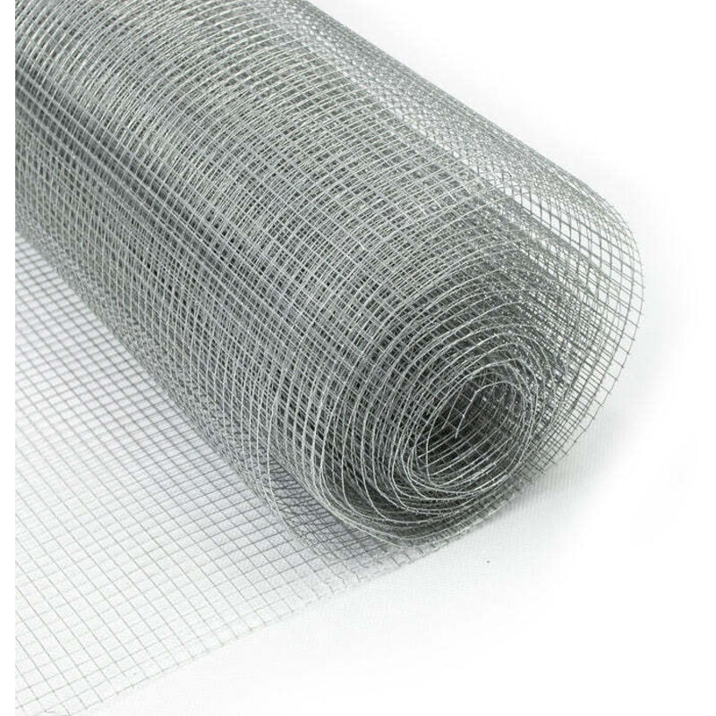Grillage métallique à Mailles Fines Treillis en Rouleau Grillage pour Lapins, Grille Anti-Taupes Mailles : 6,3 x 6,3 mm 100 cm x 5 mètres