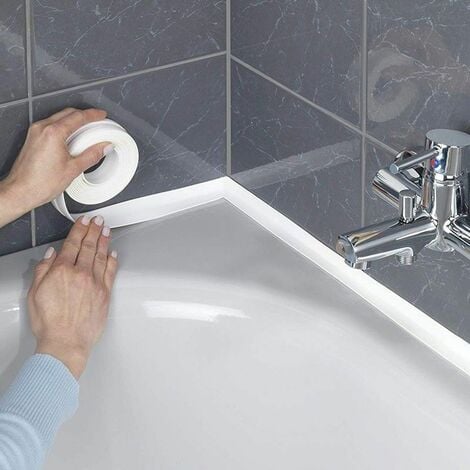 Rouleau de Joints Adhésifs Cuisine et Salle de Bain  Blanc - 2.2 cm