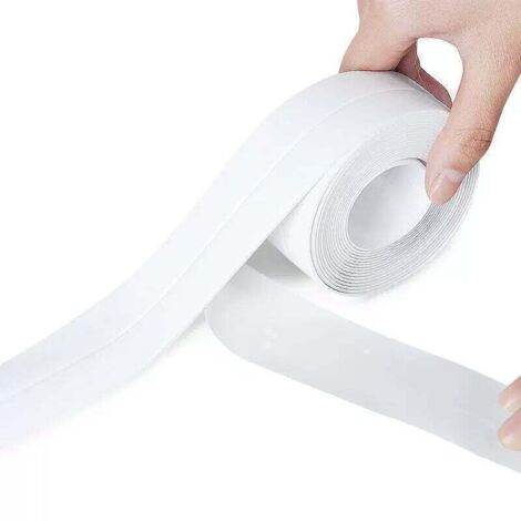 Rouleau de Joints Adhésifs Cuisine et Salle de Bain Épaisseur 2.2cm Longueur 3.2m Blanc