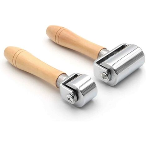 Rouleau de laminage de colle en cuir Outils de plateau de rouleau de bord de presse en cuir pour le bricolage artisanal (2,36 pouces + 1 pouce)