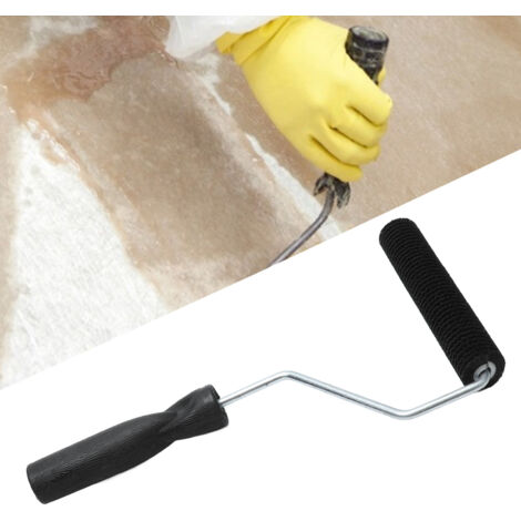 Rouleau de Laminage Fibre de Verre Diamètre 28mm Tige 150mm Pour Industrie Aluminium Alloy + Bristle, Laminage, Élimination Bulles, Époussetage, Manche Bois Confortable Outil Laminage Rouleau Fibre Ve