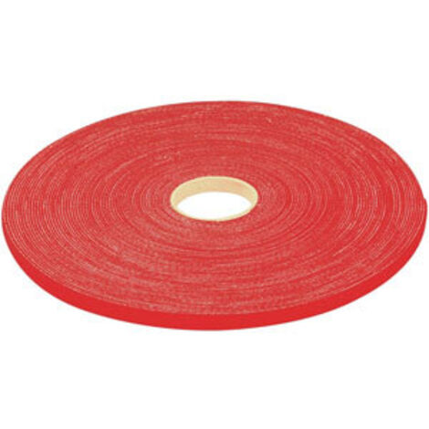 Rouleau de lien auto-agrippant 10 mm rouge - 20 m