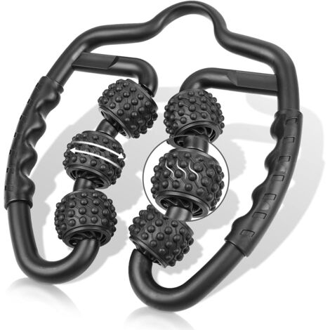 Rouleau de massage à 6 roues, rouleau de massage manuel rouleau de massage musculaire, rouleau de massage musculaire, rouleau de massage sportif Stovepipe, relaxation musculaire des bras