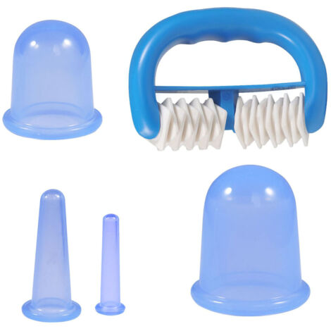 Rouleau de Massage Anti-Cellulite avec Ventouse et Rouleau en Silicone