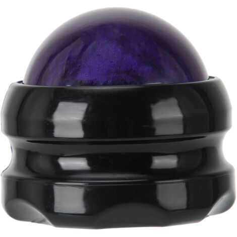 Rouleau de massage aux huiles essentielles pour la relaxation musculaire et la détente - Balle anti-stress pour cou, jambes et mains (Violet)