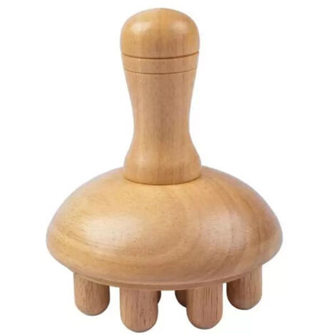Rouleau de Massage - Bois - 13.5x9x9cm - Anti Cellulite - Pour Muscles et Fascia