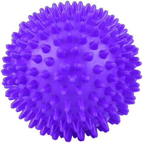 Rouleau de massage corporel en plastique durable avec picots, outil de relaxation pour fitness, 7.5cm violet