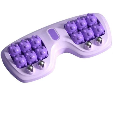 Rouleau de massage des pieds 2024 - Soulagement de la fasciite plantaire, du talon et de la voûte plantaire - Massage par acupression pour femmes et hommes - Violet