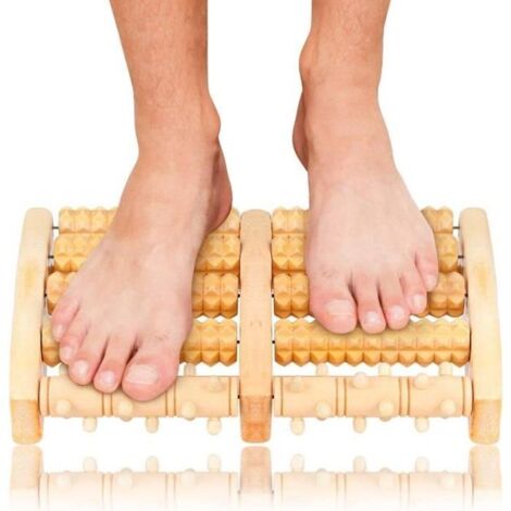 Rouleau de Massage des Pieds en Bois, Outils de Réflexologie, Masseur de Pieds pour Soulager la Fasciite Plantaire