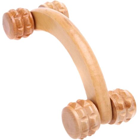 Rouleau de massage en bois BC Roller pour le dos, les jambes, la nuque et l'abdomen
