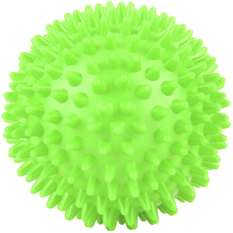 Rouleau de Massage en Plastique Résistant avec Picots, Balle de Fitness pour Détente Musculaire, Vert 9cm