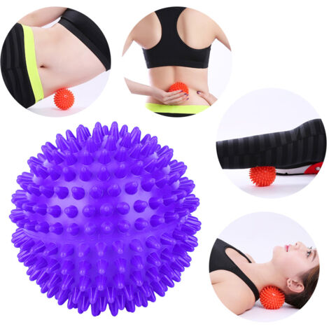Rouleau de Massage en Plastique Résistant avec Picots - Outil de Relaxation pour le Corps et les Doigts - Fitness - Violet 7.5cm