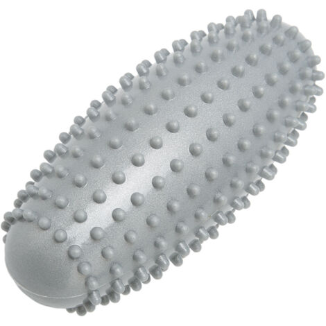 Rouleau de massage en PVC sans odeur pour dos, pieds et fasciite plantaire, durable et portable, couleur grise.