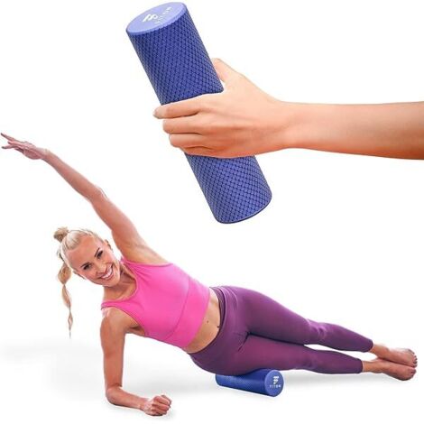 Rouleau De Massage - EVA Haute Densité - Pour Récupération Musculaire Et Soulagement Des Tissus Profonds - Usage Fitness Maison Voyage - 30 X 10 Cm - Violet
