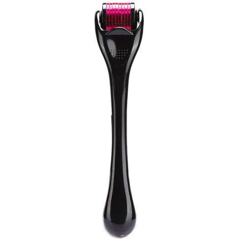 Rouleau de massage facial 540 micro-aiguilles - Anti-rides et soin du visage - Masseur thérapeutique (Noir Violet)