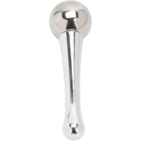 Rouleau de massage facial en acier inoxydable 32mm, anti-rides et poches, outil de soin visage portable, beauté et bien-être.