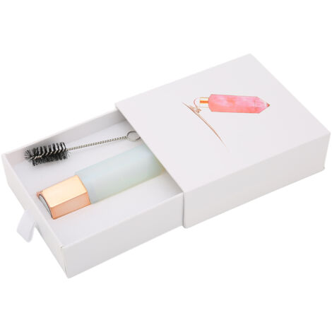 Rouleau de Massage Facial en Jade Hexagonal Multifonction - Lissant et Raffermissant la Peau - Blanc