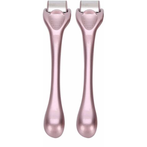 Rouleau de massage facial glacé 2 pièces, anti-gonflement et soin du corps, rose pâle