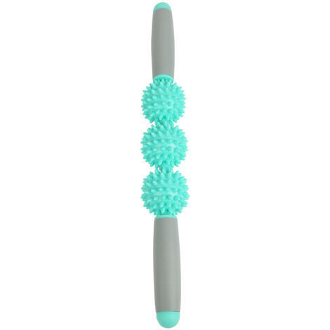 Rouleau de massage musculaire avec picots - Bâton de yoga anti-cellulite et amincissant - Outil de relaxation vert pomme