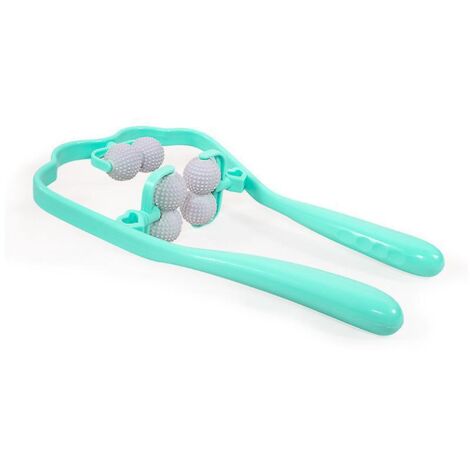 Rouleau de massage portable pour la nuque, automassage, massage des points de déclenchement musculaires, massage des épaules, outil de massage manuel pour la nuque, le dos et les jambes.