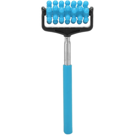 Rouleau de Massage pour le Dos - Bâton de Massage Télescopique pour Hommes et Femmes - Soulagement des Douleurs Musculaires - Bleu Ciel
