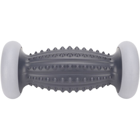 Rouleau de massage profond pour pieds et nuque, ergonomique en ABS, outil de massage pour poignets et couleurs gris noir.