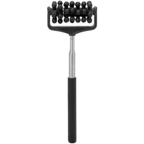 Rouleau de Massage Télescopique pour Dos et Muscles - Ajustable pour Tête, Bras et Démangeaisons - Relaxation Musculaire Profonde - Noir
