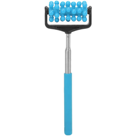 Rouleau de Massage Télescopique pour le Dos et les Muscles, Rouleau à Picots Ajustable pour Détente Musculaire, Bleu Ciel
