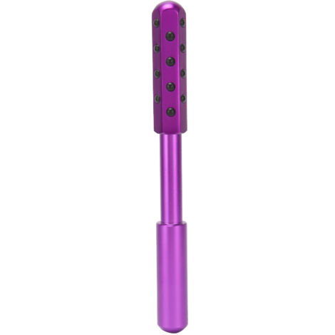 Rouleau de Massage Visage 24 Particules de Germanium pour Raffermissement et Lifting de la Peau - Bâton de Beauté Violet