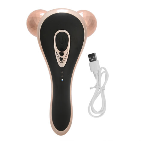 Rouleau de Massage Visage Anti-Rides en Or - Appareil de Lifting et Fermeté Cutanée