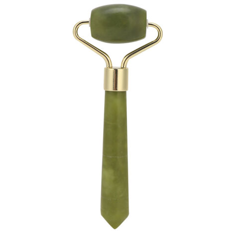 Rouleau de Massage Visage en Jade Naturel, Anti-Rides et Raffermissant, Outil de Soin Anti-Âge