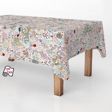 Rouleau de nappe antitache dessin Nordic Colors 140cm x 25m Exma