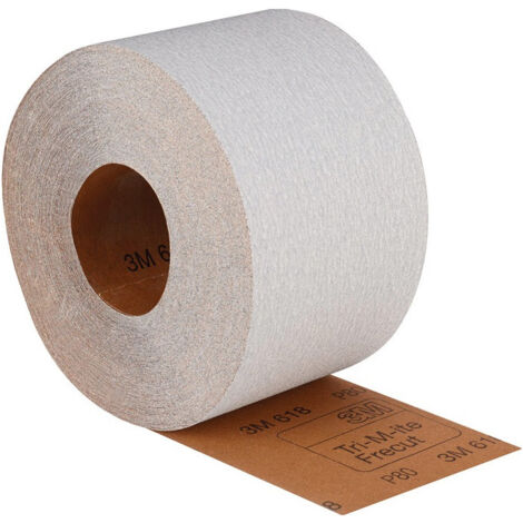 Rouleau de papier abrasif 618 115 mm granulation 180 pour vernis/métal SiC 3M