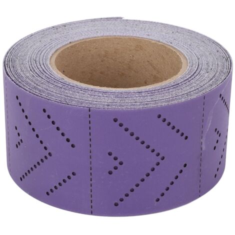 Rouleau de papier abrasif céramique, grain 400, abrasif sans poussière à trous multiples, 70 mm x 12 m, pour la réparation de carrosserie, la préparation avant peinture
