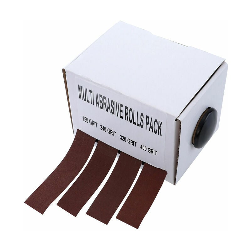Rouleau de papier abrasif, grain 150, grain 240, grain 320, bande abrasive grain 400 - 6 mètres 4 rouleaux de bande abrasive pour poncer le bois, le