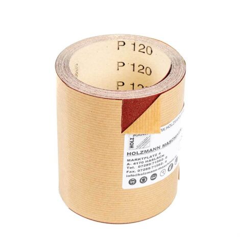 Rouleau de papier de verre corindon 100mm x 5m 120gr
