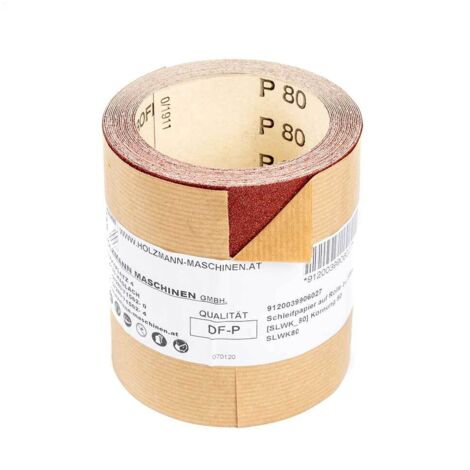 Rouleau de papier de verre corindon 100mm x 5m 80gr