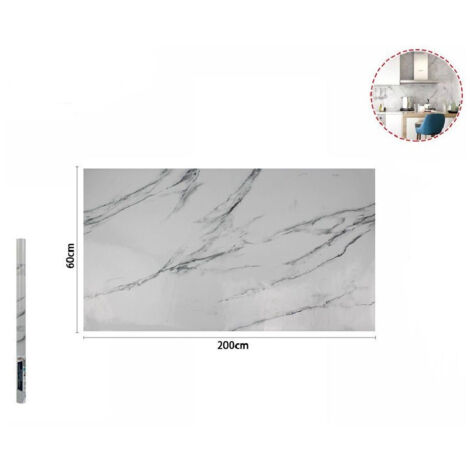Rouleau De Papier Peint Adhésif 60cmx2mt Marbre Blanc 70869